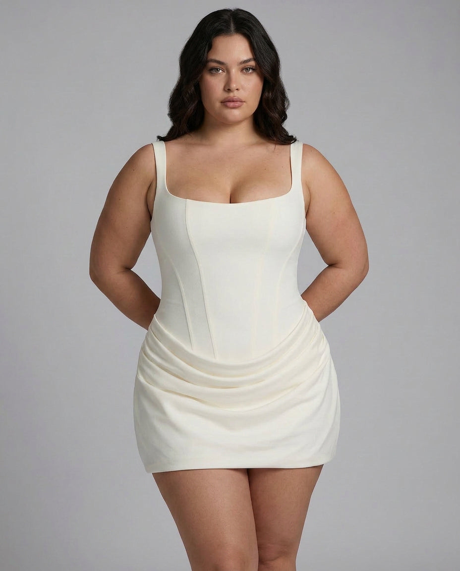Patsy Square Neck Mini Dress – view 3