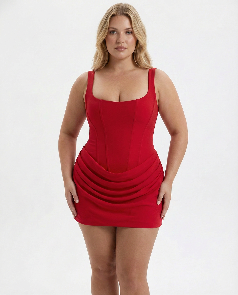 Patsy Square Neck Mini Dress – view 4