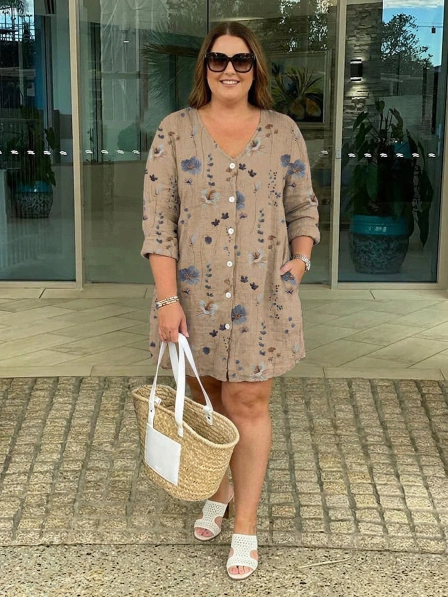 Pauline Chiffon Floral V-Neck Tunic – view 3