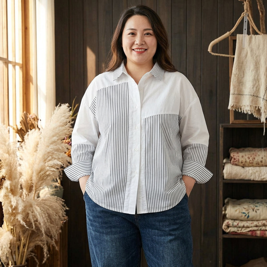 Pearl Striped Collared Shirt