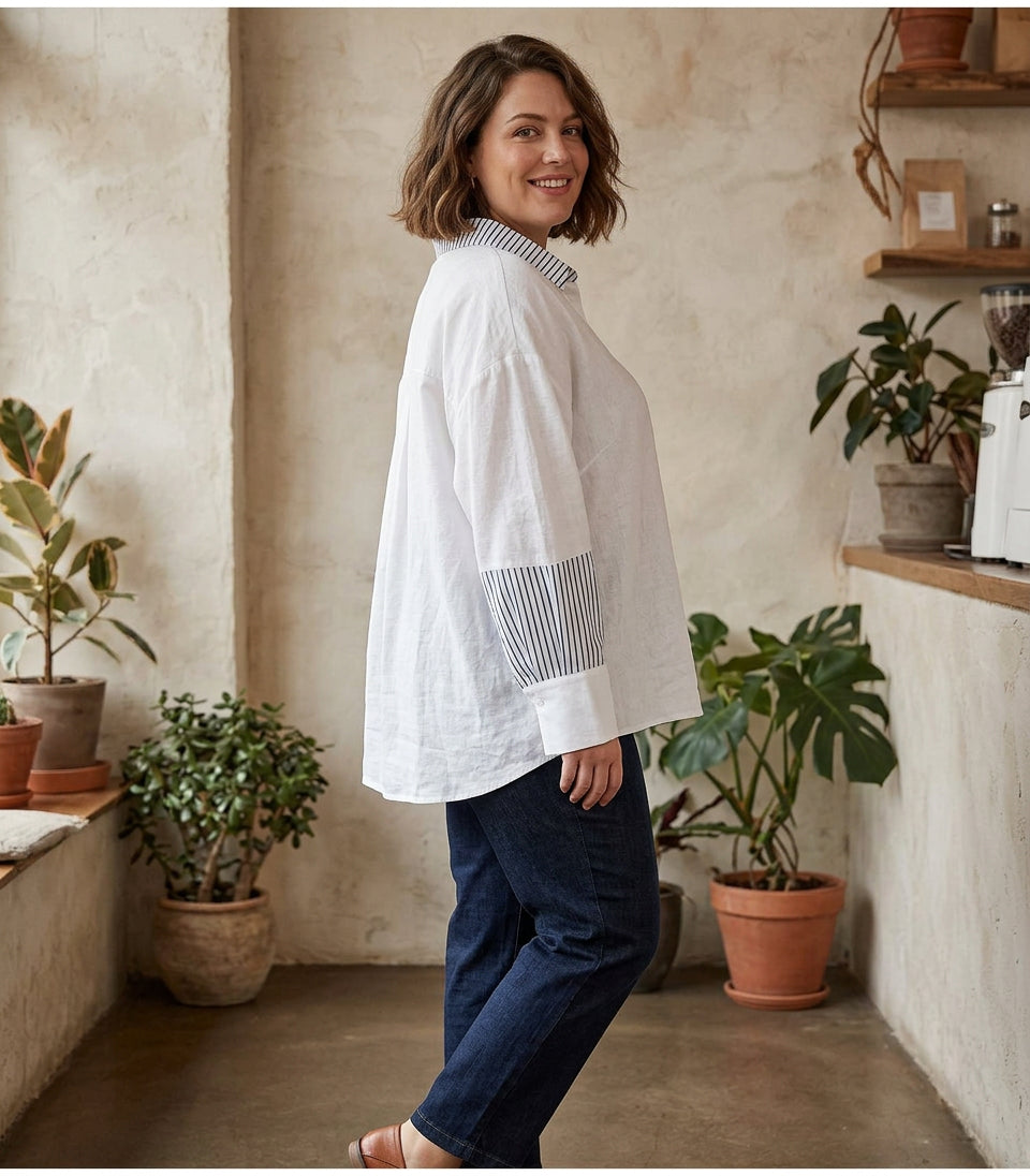 Pearl Striped Collared Shirt – view 7