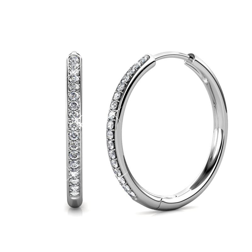 Phoebe Hoop Cubic Zirconia Earrings for Women