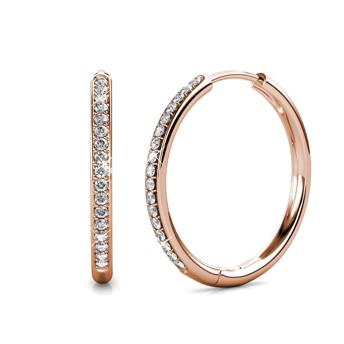 Phoebe Hoop Cubic Zirconia Earrings for Women – view 3