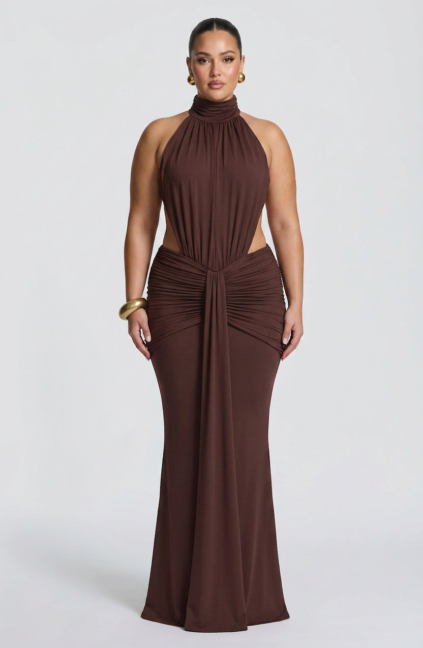 Poppy Halter Maxi Dress
