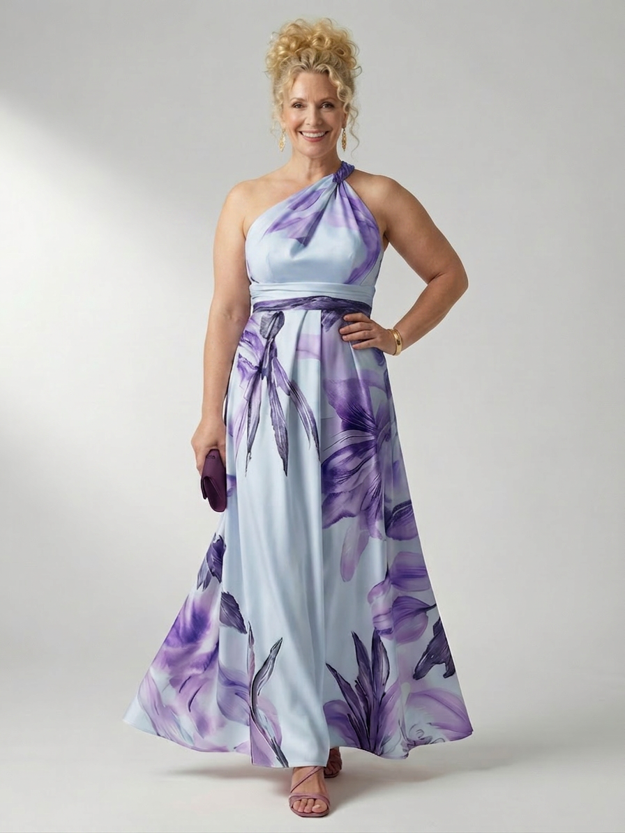 Rhonda Floral Halter Maxi Dress – view 5