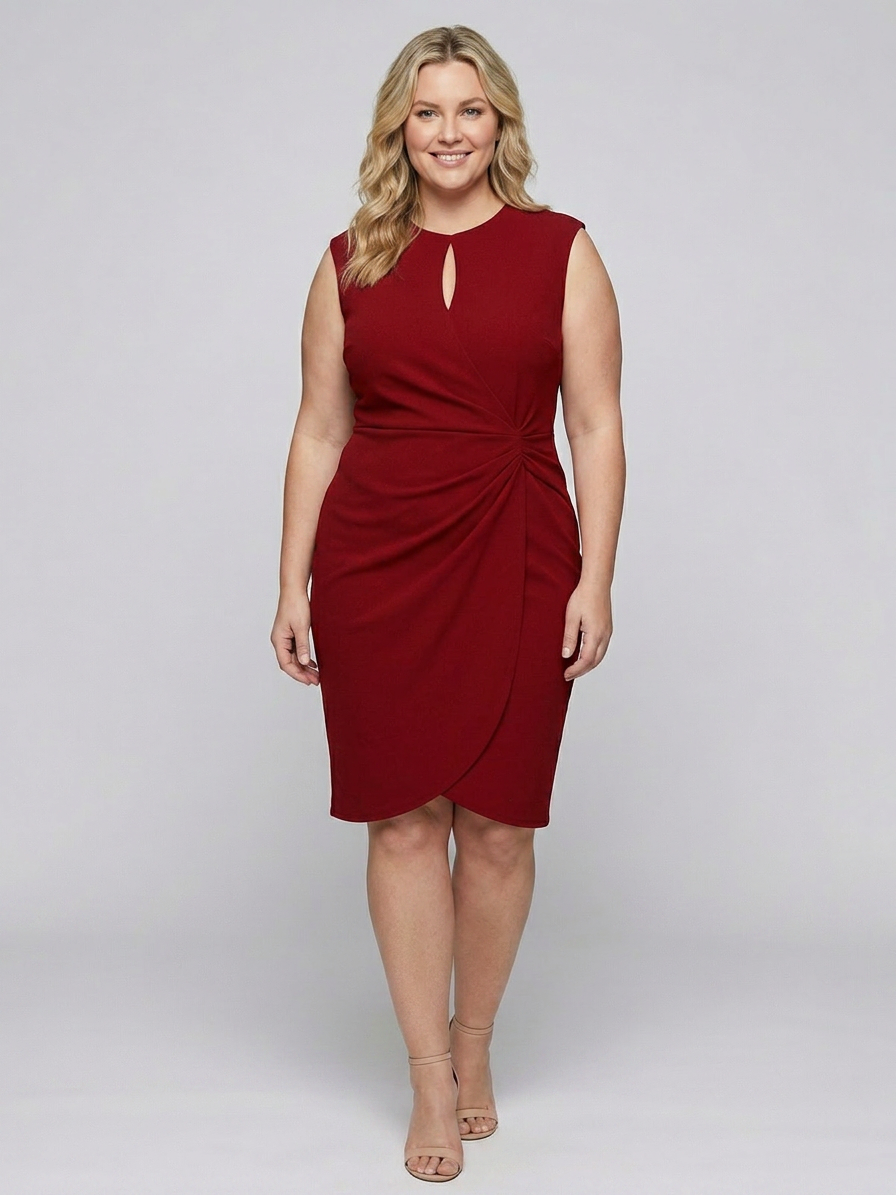 Roberta Round Neck Knee-Length Dress – view 6