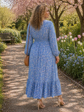 Rochelle Floral Round Neck Midi Dress – view 2