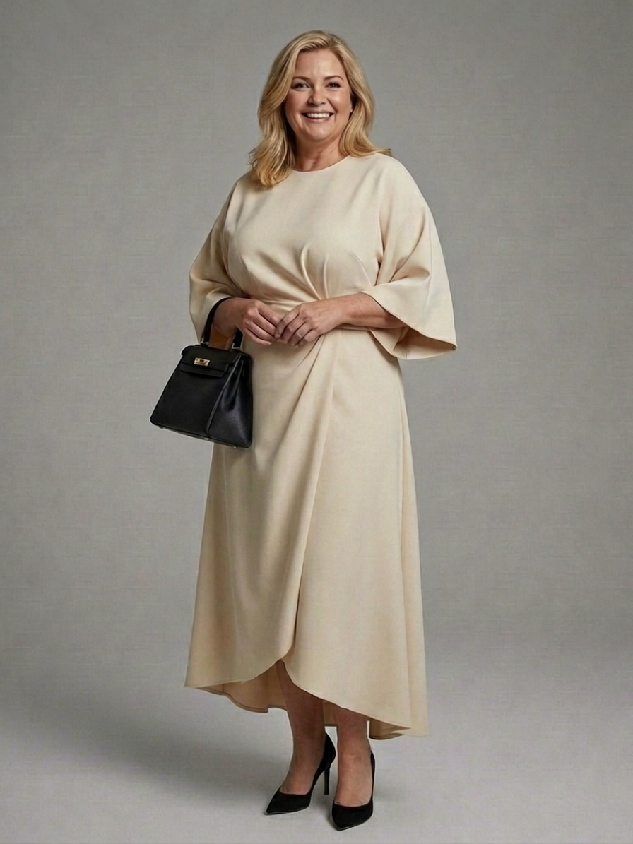 Rosalie Round Neck High-Low Maxi Dress – view 7