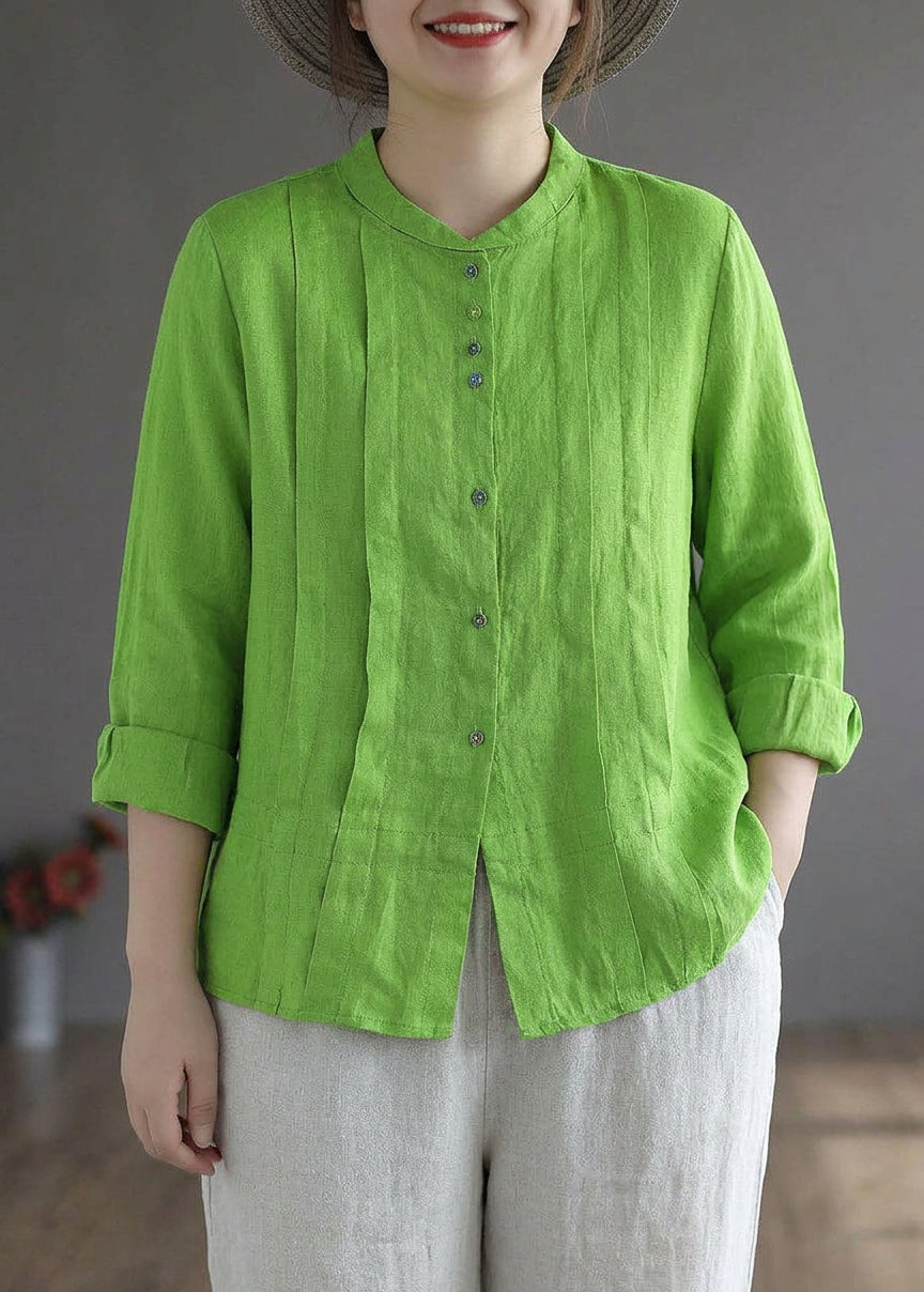 Rowan Linen Mock Neck Top – view 14