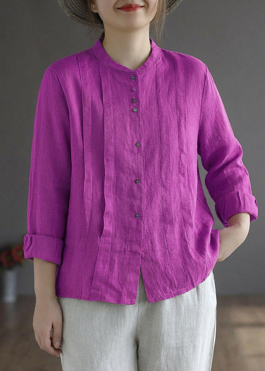 Rowan Linen Mock Neck Top – view 15