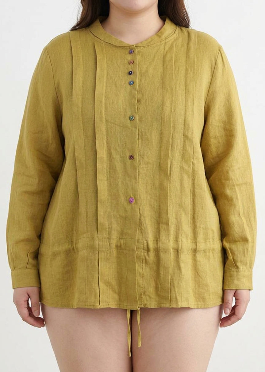 Rowan Linen Mock Neck Top – view 6