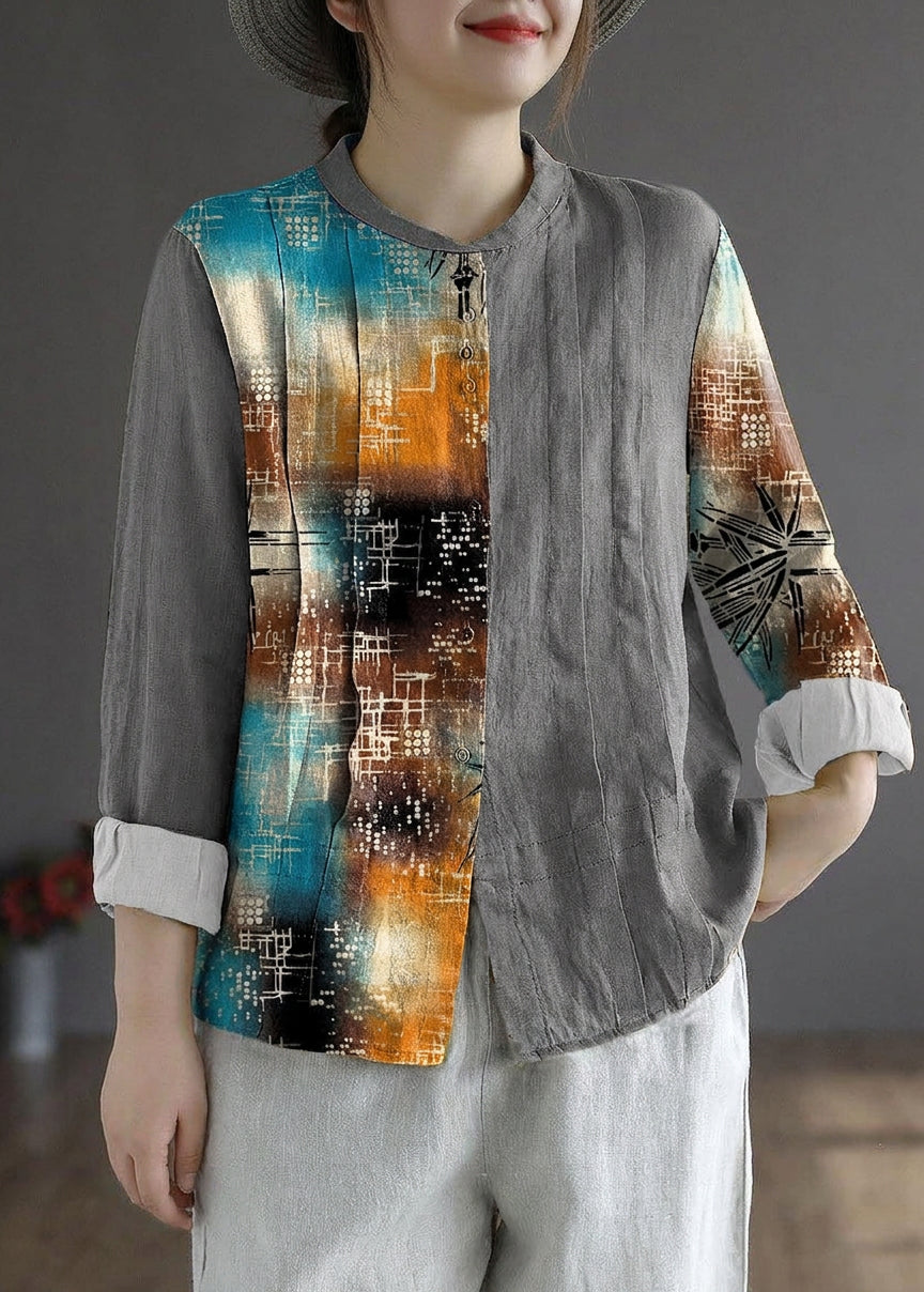 Rowan Linen Mock Neck Top – view 7