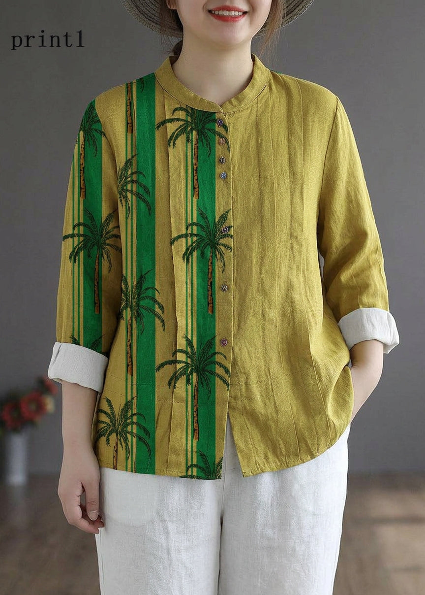 Rowan Linen Mock Neck Top – view 8