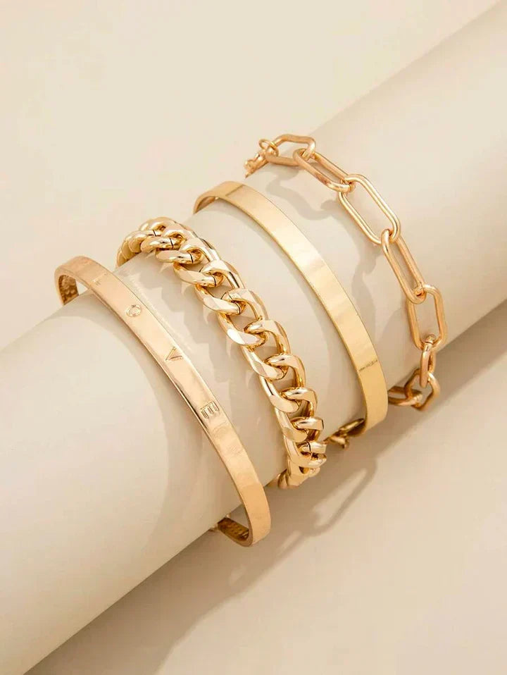Laila | Chain Bracelet Set for Women