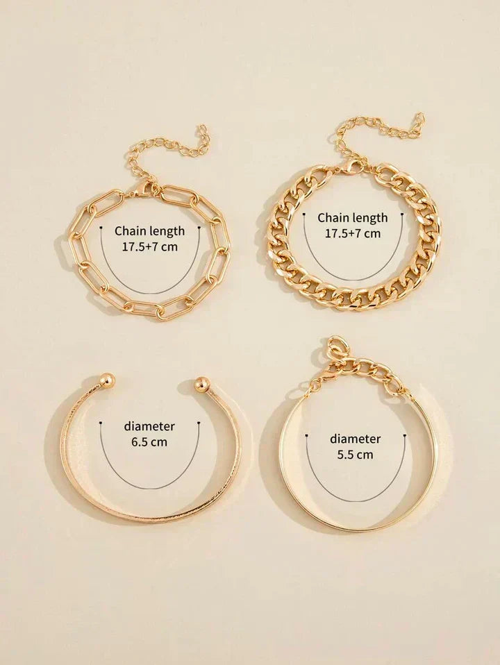 Laila | Chain Bracelet Set for Women