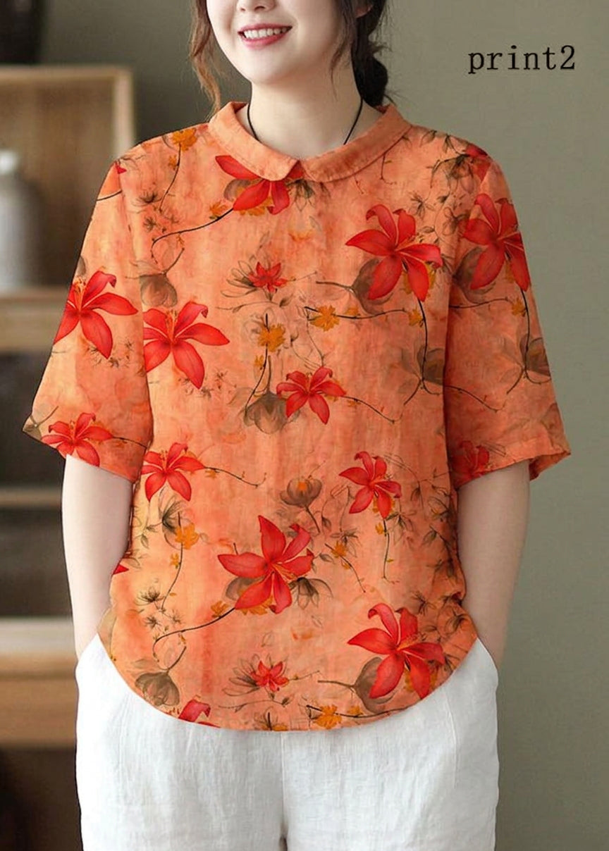 Sadie Floral Mock Neck Shirt – view 7