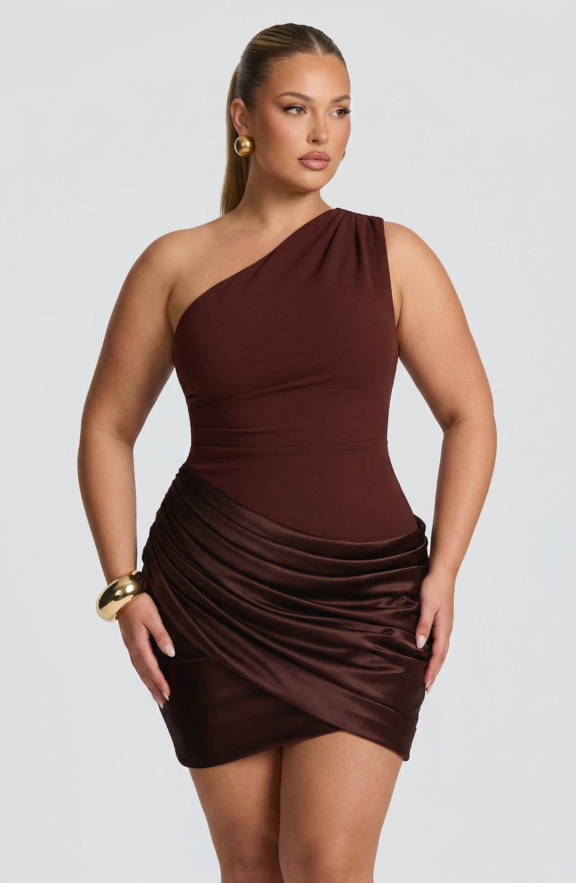 Rose | Satin One-Shoulder Maxi Dress