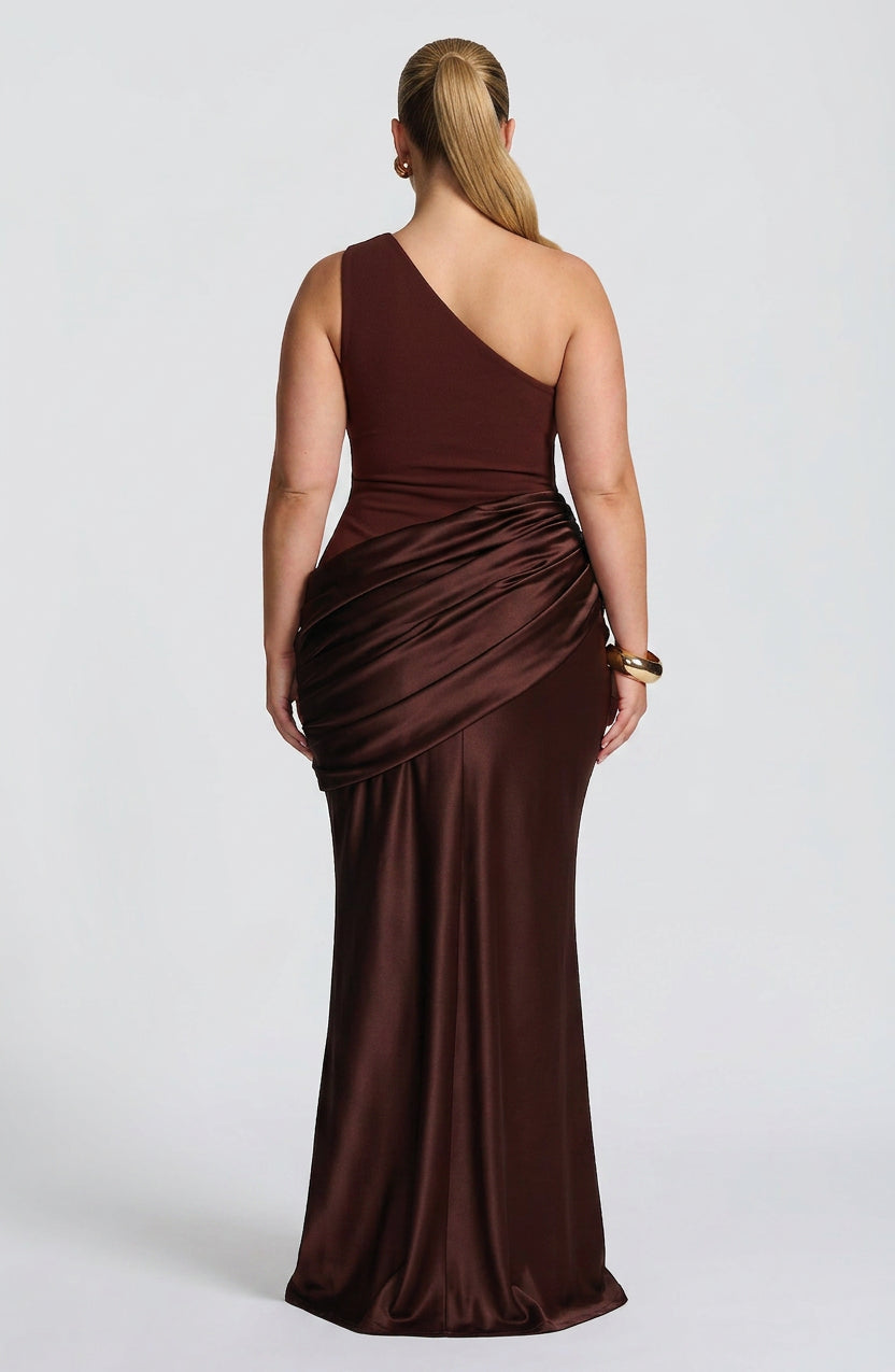 Rose | Satin One-Shoulder Maxi Dress