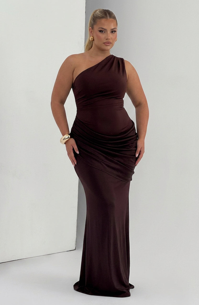 Rose | Satin One-Shoulder Maxi Dress