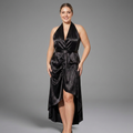 Sandra Satin Halter High-Low Maxi Dress – view 5