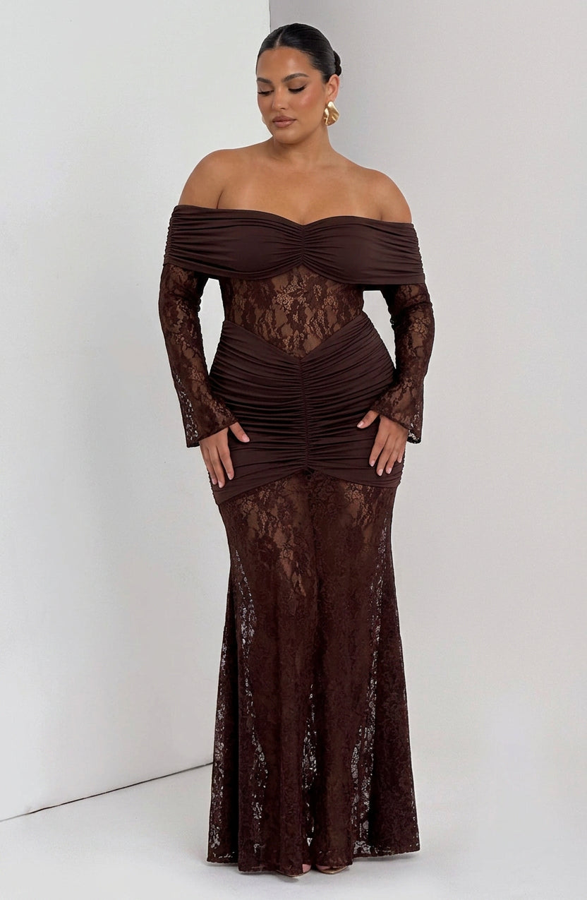 Winifred | Lace Off-Shoulder Maxi Dress