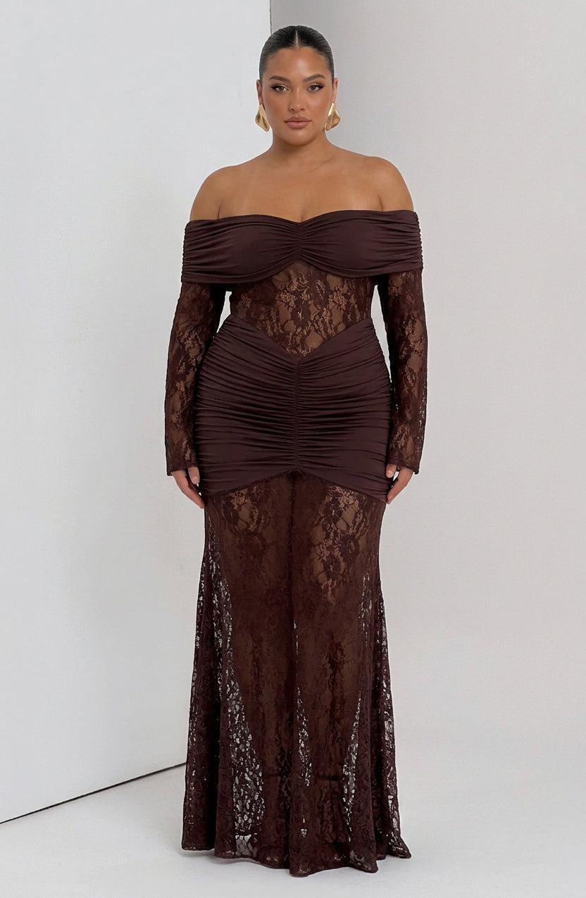 Winifred | Lace Off-Shoulder Maxi Dress