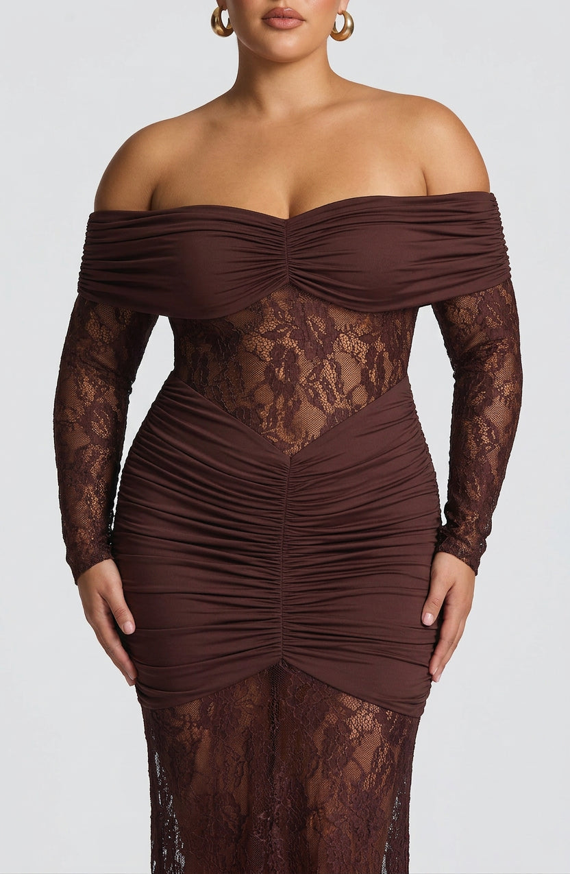 Winifred | Lace Off-Shoulder Maxi Dress