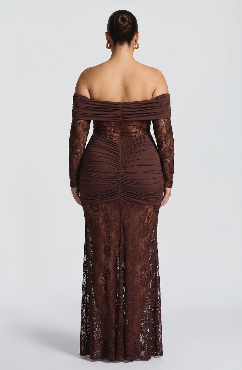 Winifred | Lace Off-Shoulder Maxi Dress