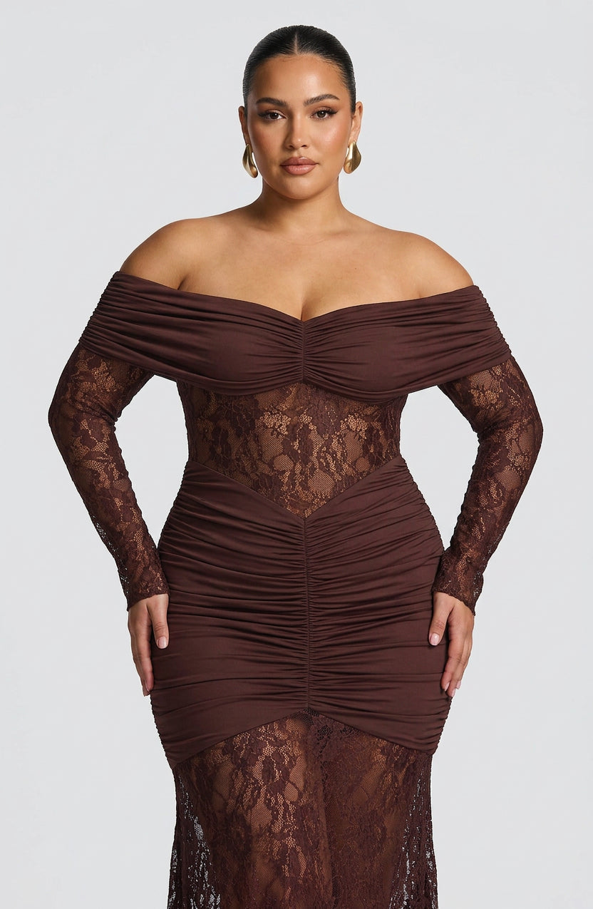 Winifred | Lace Off-Shoulder Maxi Dress