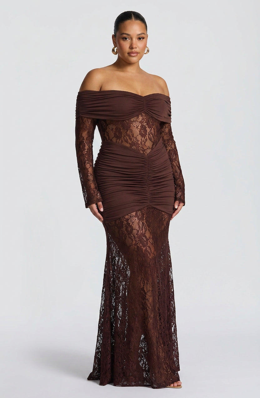 Winifred | Lace Off-Shoulder Maxi Dress