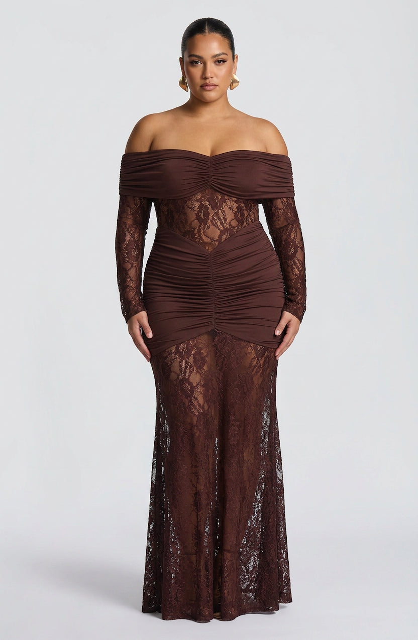 Winifred | Lace Off-Shoulder Maxi Dress
