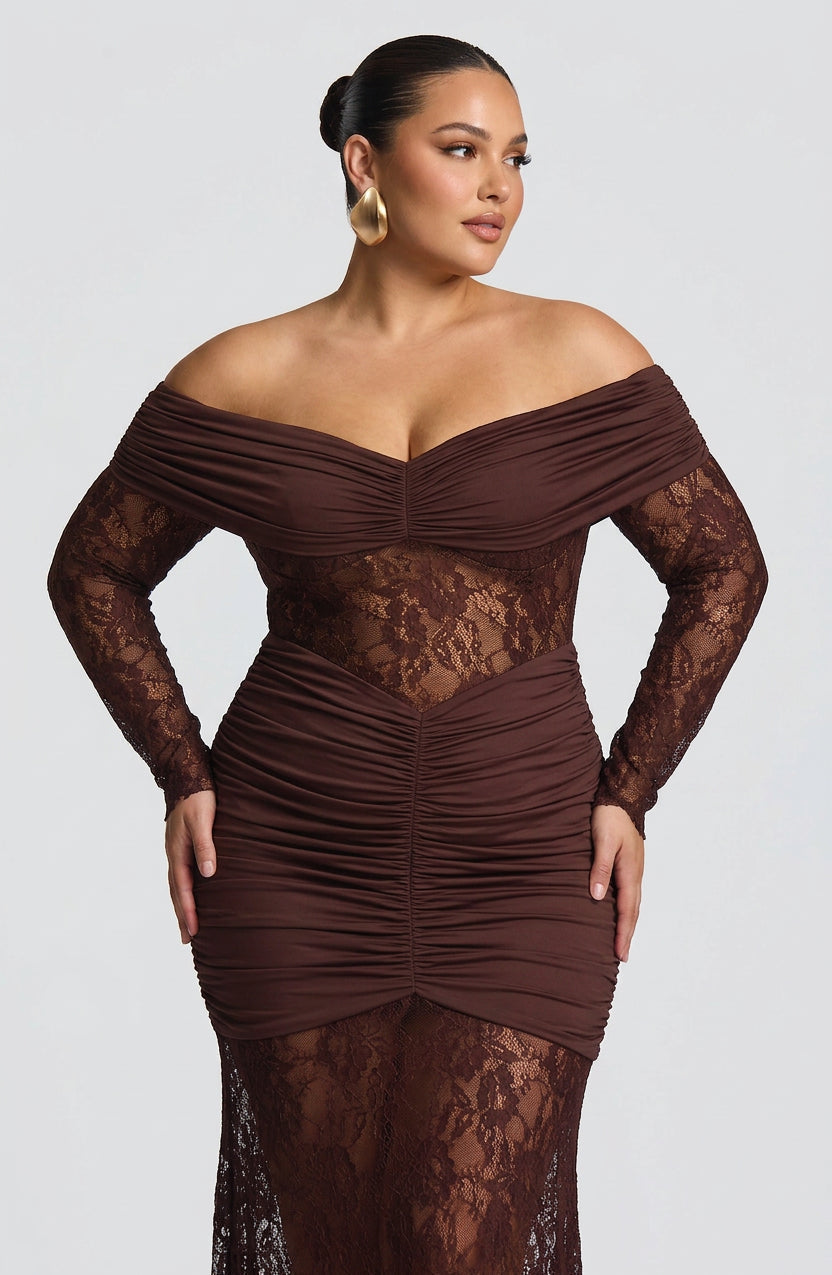 Winifred | Lace Off-Shoulder Maxi Dress