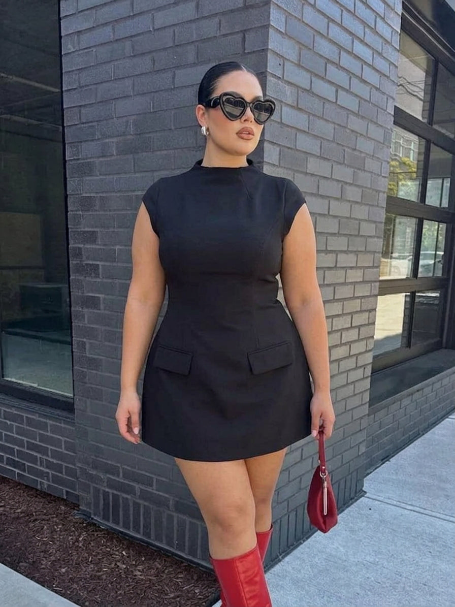 Sharon Round Neck Mini Dress – view 5