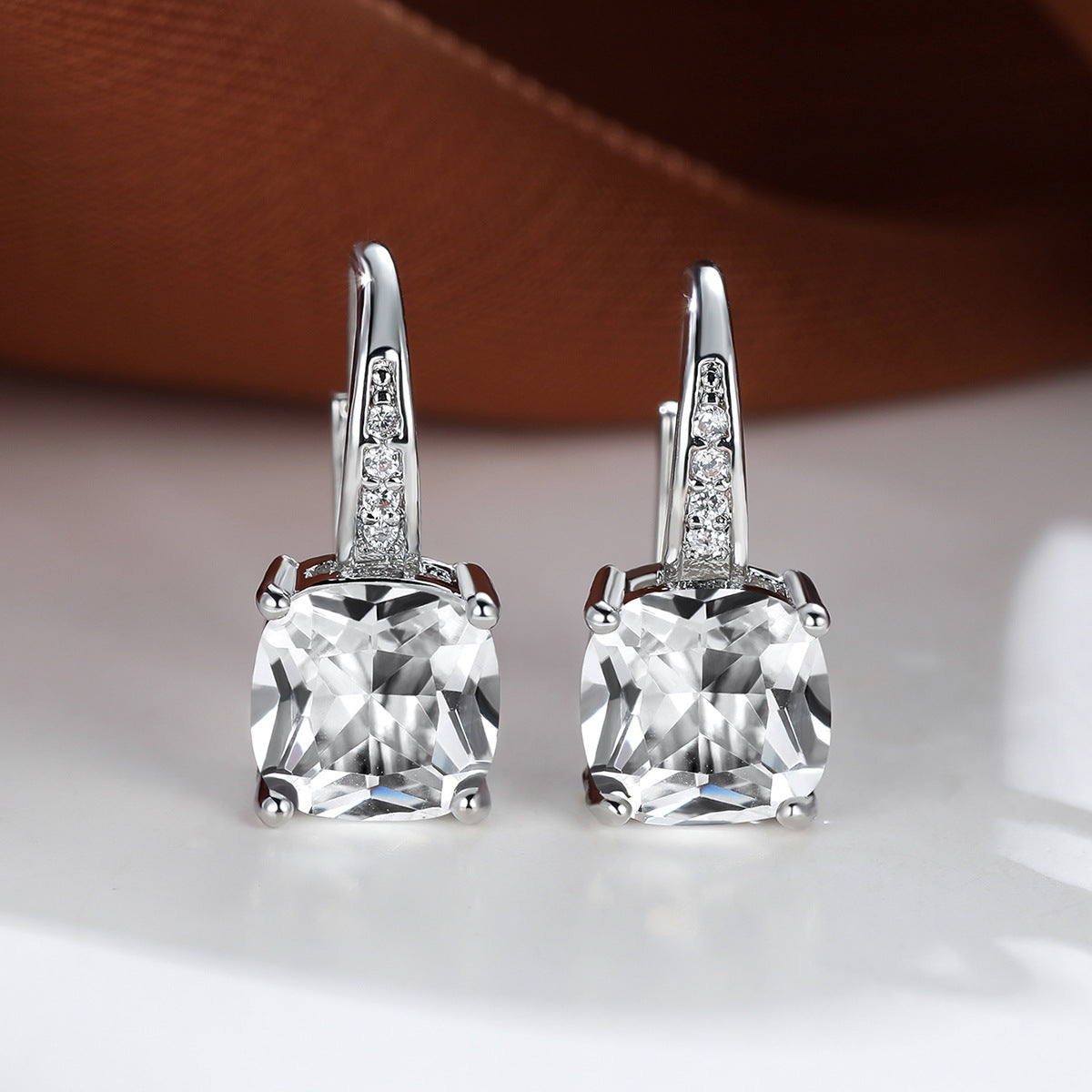 Sienna Drop Cubic Zirconia Earrings for Women – view 12