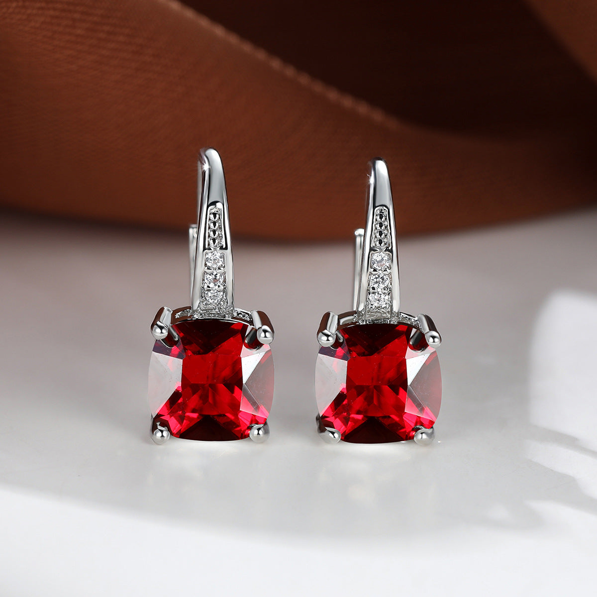 Sienna Drop Cubic Zirconia Earrings for Women – view 14