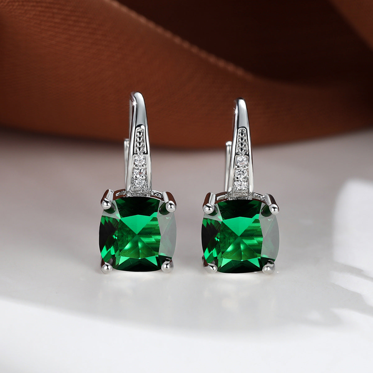 Sienna Drop Cubic Zirconia Earrings for Women – view 16