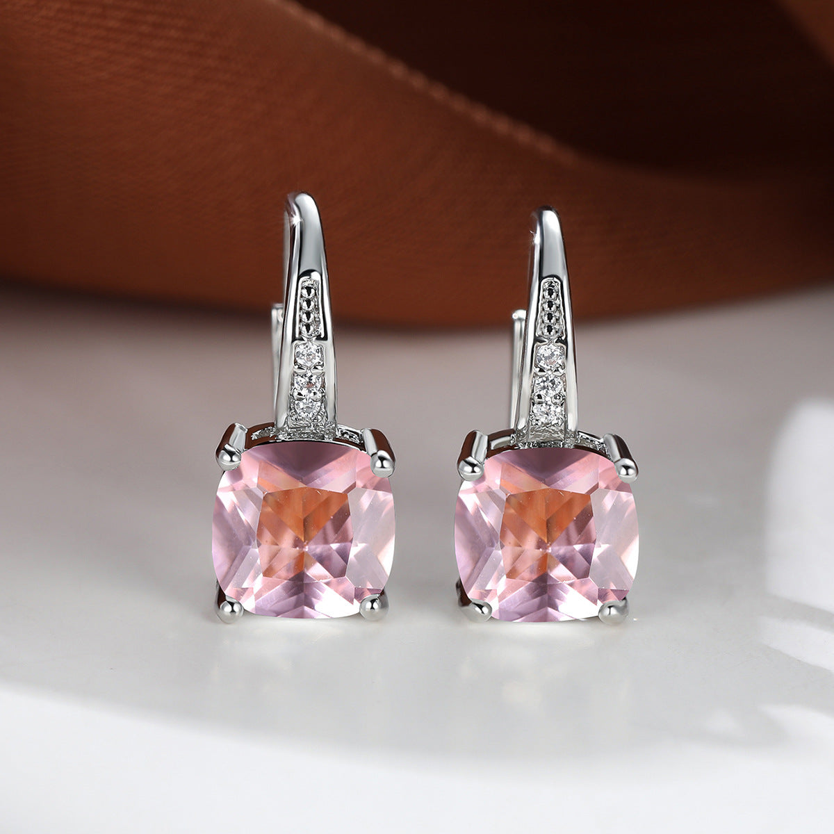 Sienna Drop Cubic Zirconia Earrings for Women – view 17
