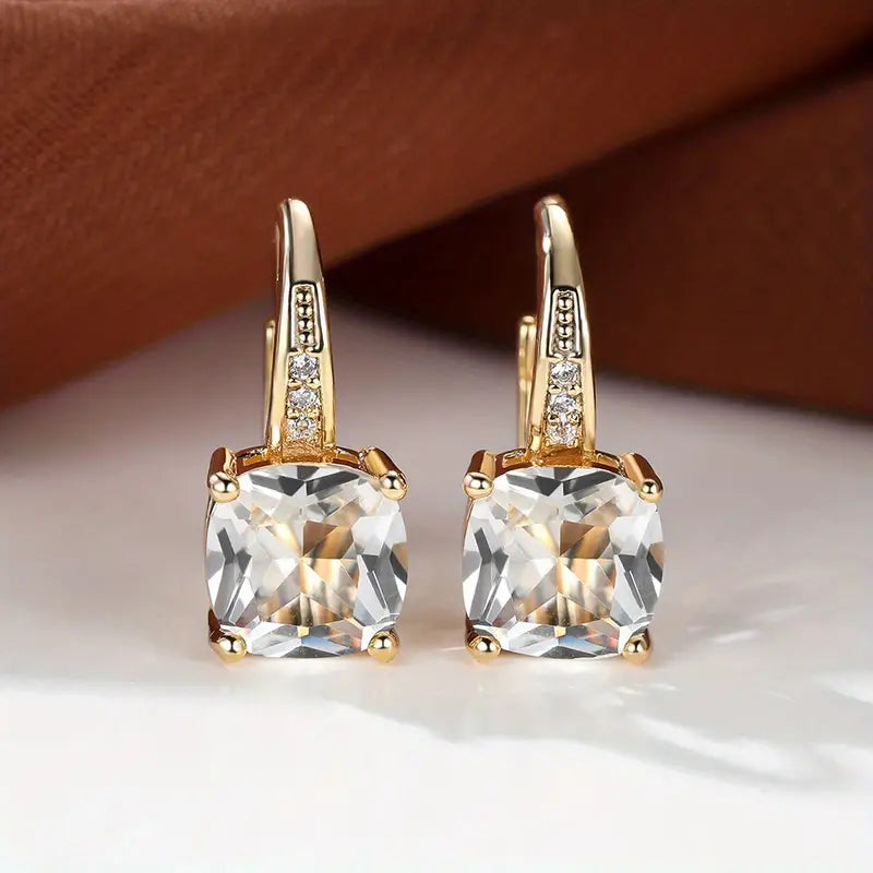 Sienna Drop Cubic Zirconia Earrings for Women – view 2