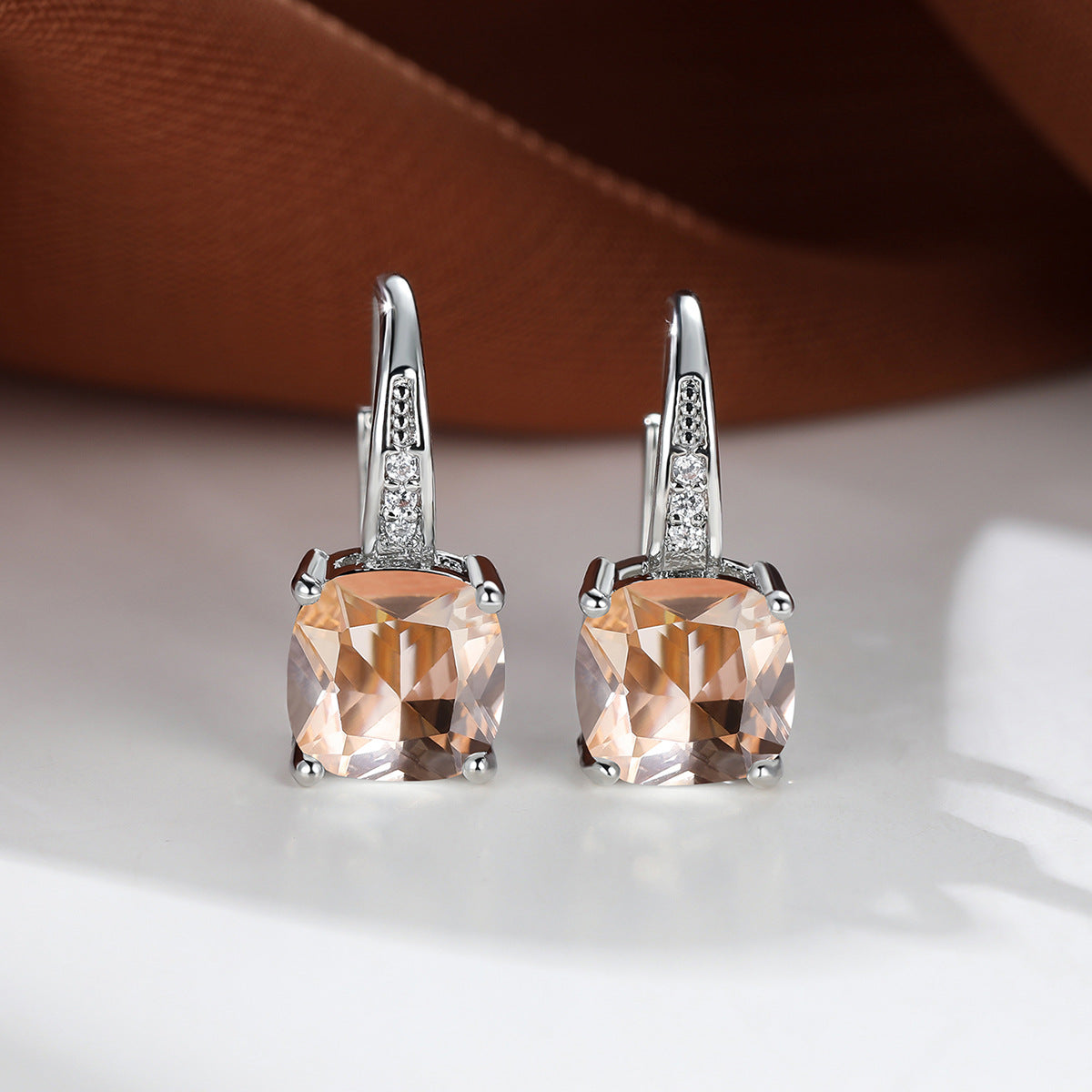 Sienna Drop Cubic Zirconia Earrings for Women – view 20
