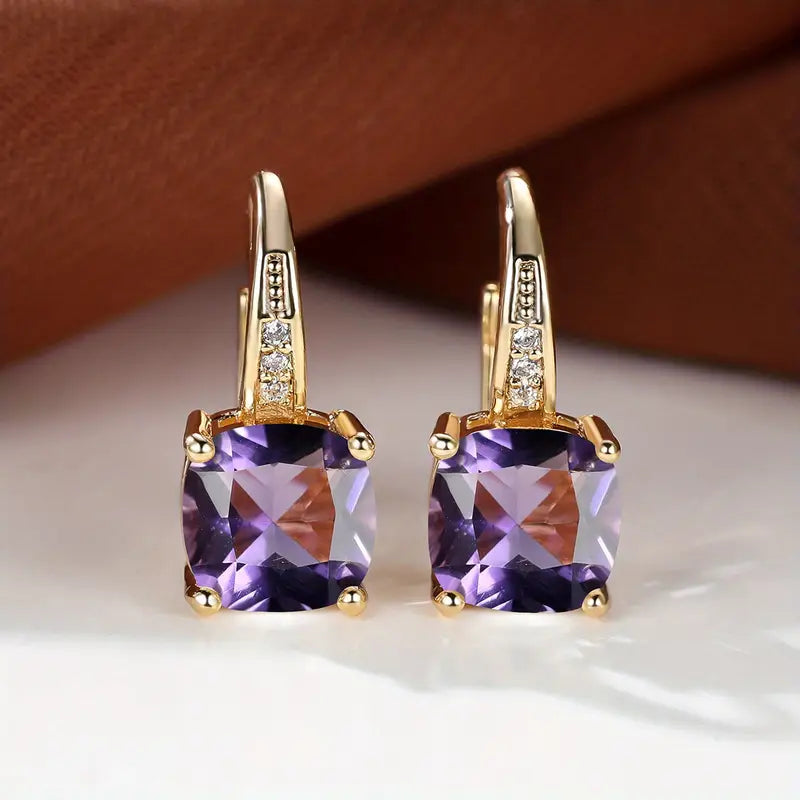 Sienna Drop Cubic Zirconia Earrings for Women – view 8