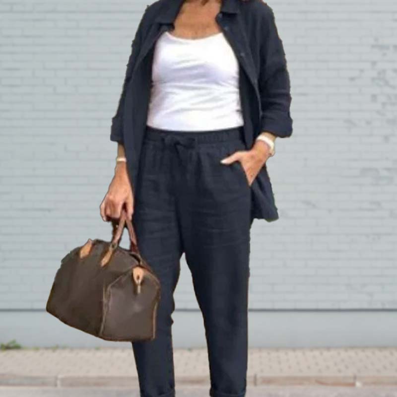 Joy | Linen Sleeveless Two-Piece Set