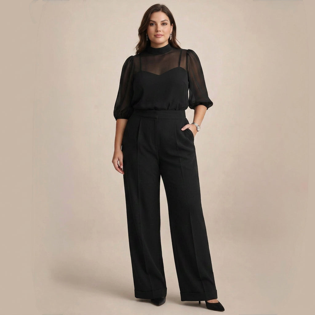 Bianca | Mesh Puff Sleeve Two-Piece Set