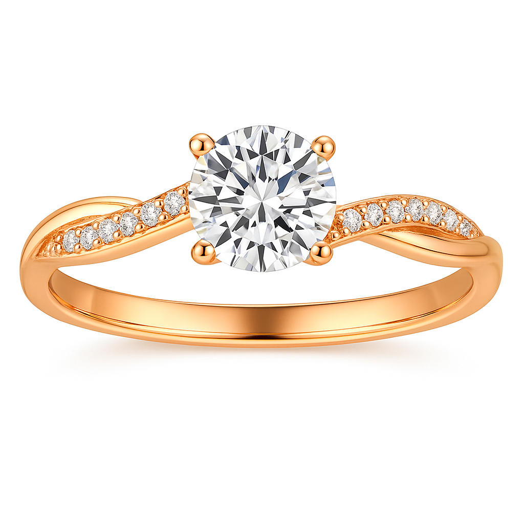 Talia Solitaire Cubic Zirconia Ring for Women – view 3