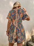 Tara Paisley V-Neck Romper – view 2