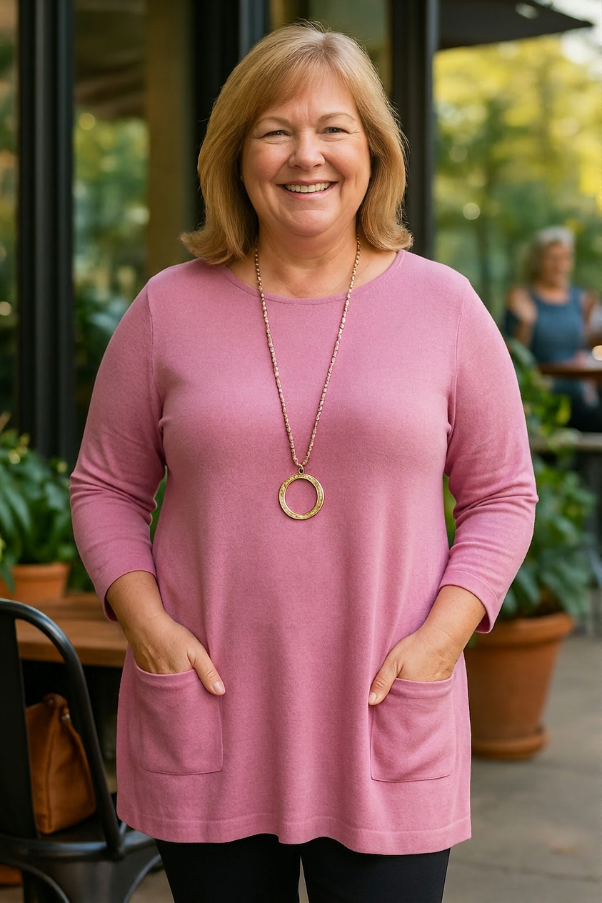 Tasha Knit Round Neck Tunic – view 2