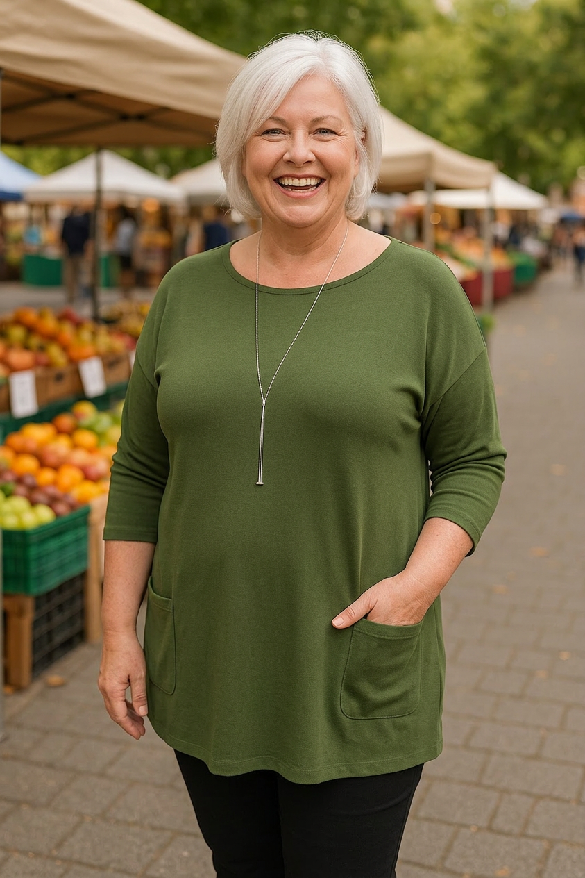 Tasha Knit Round Neck Tunic – view 3