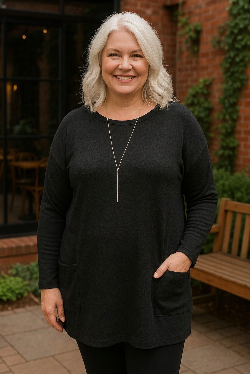 Tasha Knit Round Neck Tunic – view 5