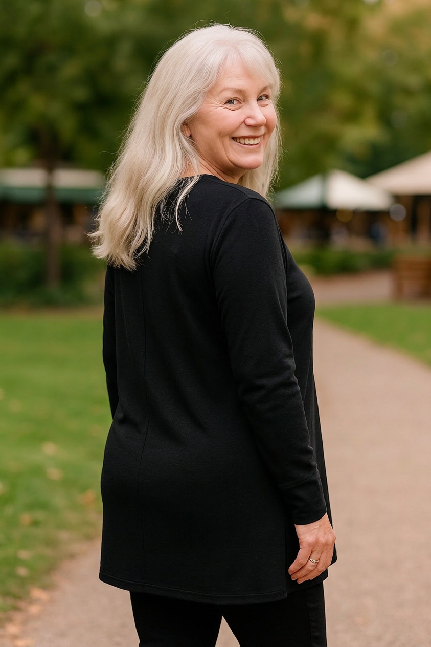 Tasha Knit Round Neck Tunic – view 6