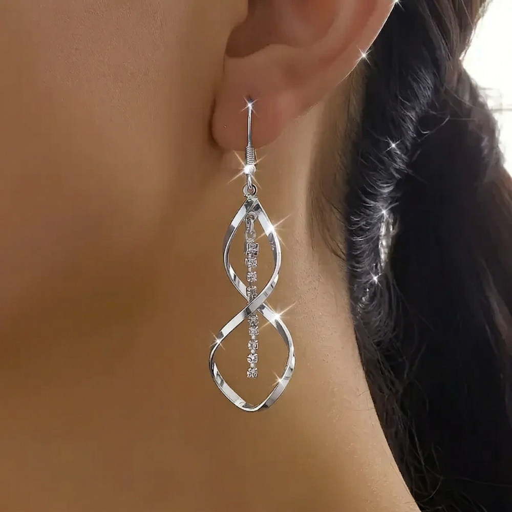 Tessa Drop Cubic Zirconia Earrings for Women – view 3