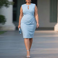 Theresa Round Neck Knee-Length Dress